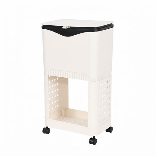 Kitchen trash can with - with, shelves