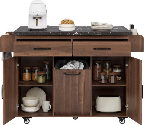 51in rolling kitchen island - rolling, w